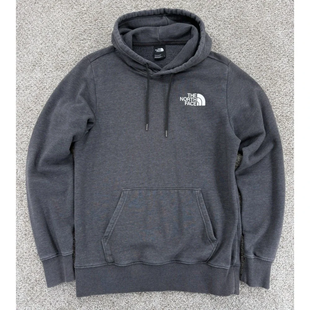 The North Face Evolution Box Camo Hoodie Men's Small Gray Pullover Sweatshirt‎